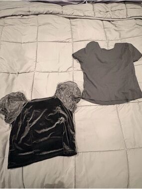 lilt Black Top with Heart Logo Accent